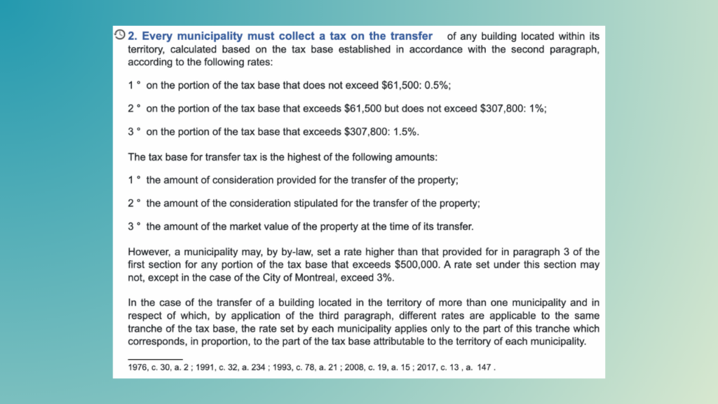 Article 2 Law concerning taxes on real estate transfers