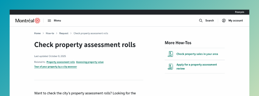 The Montreal Property Assessment Rolls