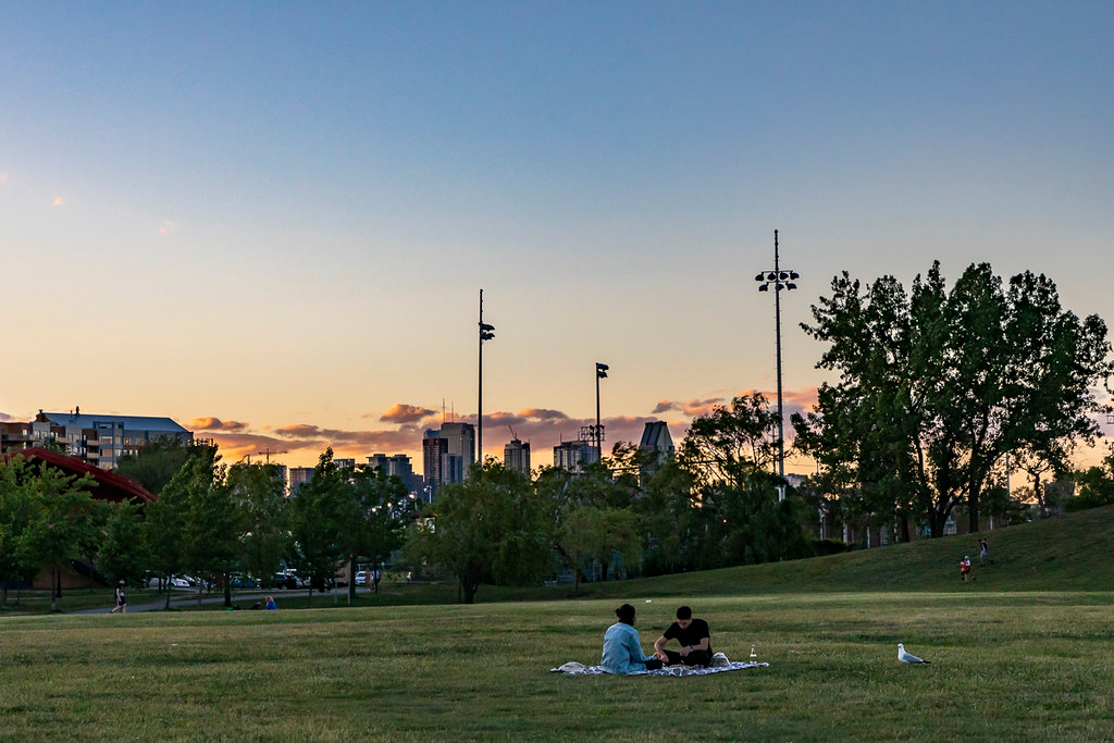 Crawford Park at sunset, Verdun