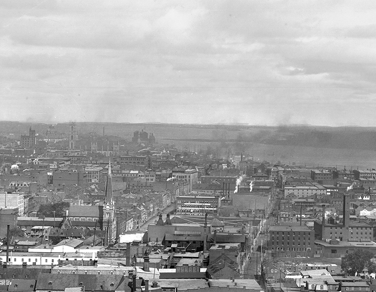Montreal from the Montreal Street Railway Power House chimney (detail), Wm. Notman & Son, 1896 VIEW-2941, McCord Stewart Museum