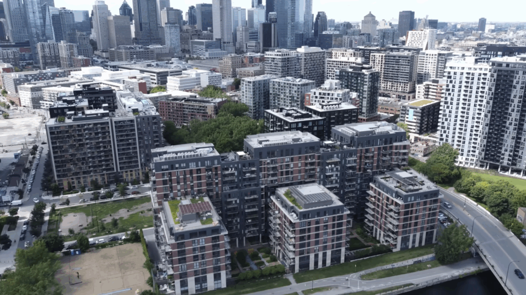 "Condo city" - Griffintown has lots of new mid- and high-rise condominiums.