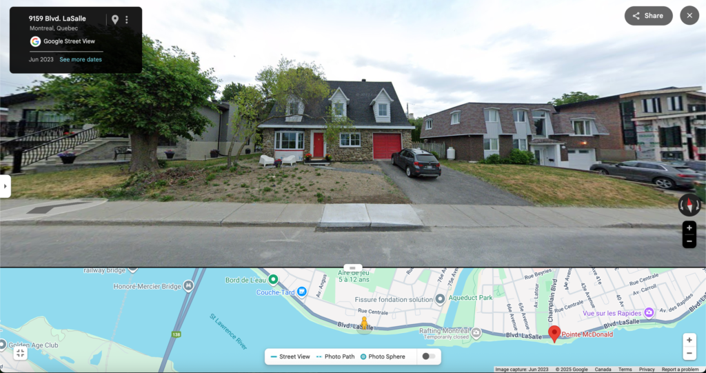 Pre-1940s house in old LaSalle that opens onto the river. Probably worth a small fortune.