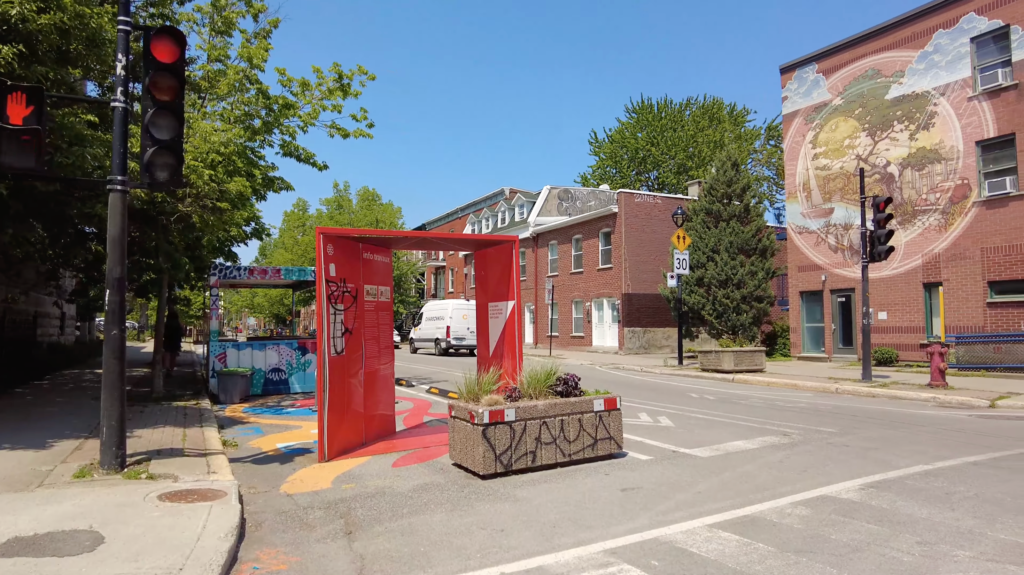 Examples of public art is scattered throughout Pointe-St-Charles.