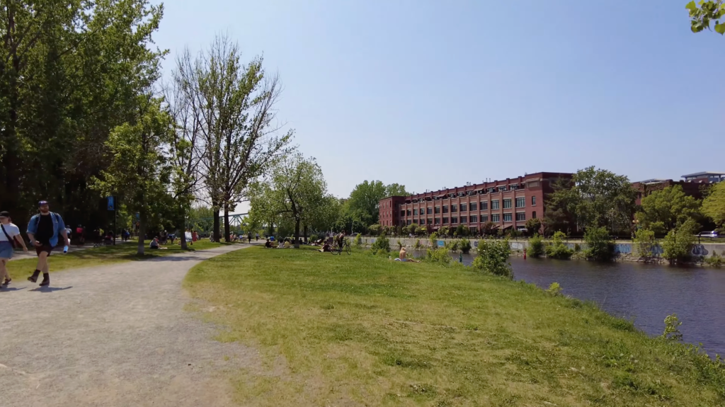 A section of the Lachine Canal that belongs to the Pointe.