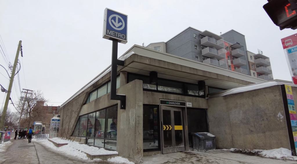 Charlevoix metro station in Pointe-St-Charles.