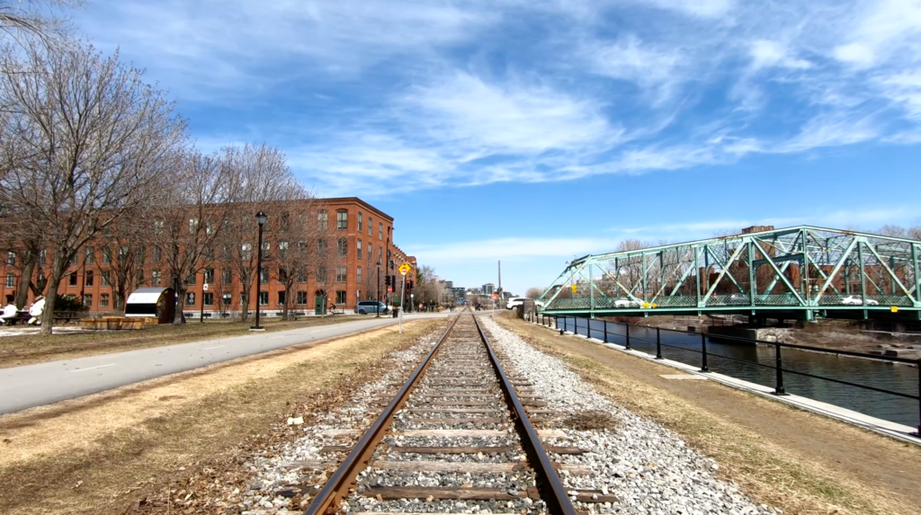 The old railway track that runs through Little Burgundy.