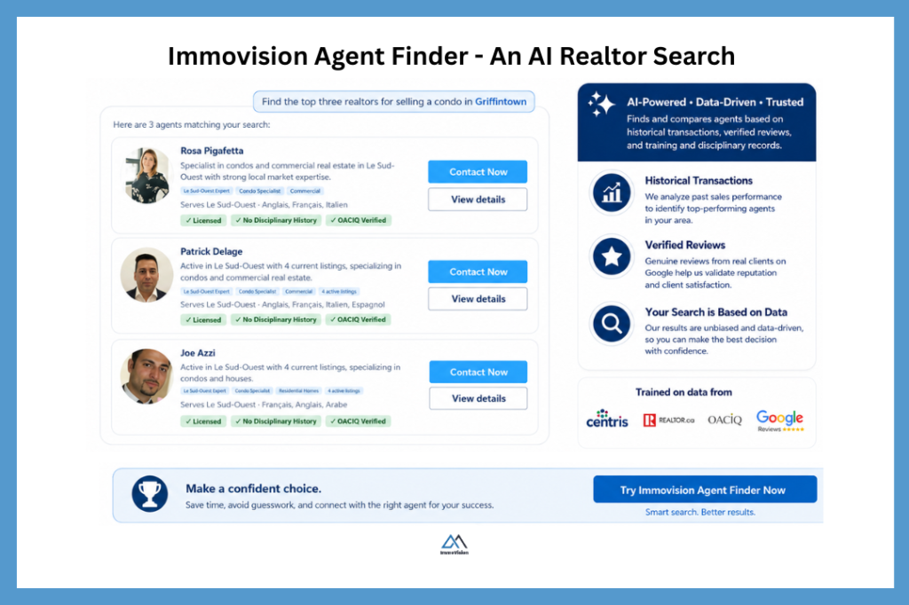 Immovision Agent Finder - An AI Realtor Search