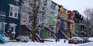 Examples of what is a plex, from a street in Montreal, Quebec.