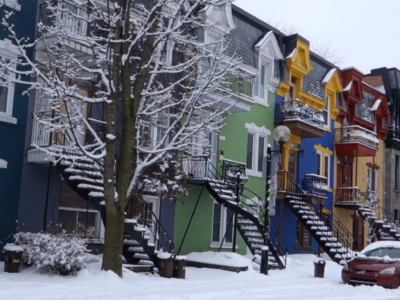 Examples of what is a plex, from a street in Montreal, Quebec.