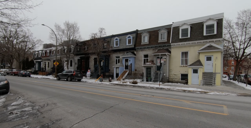 Examples of Townhouses in Little Burgundy, Montreal, Quebec.