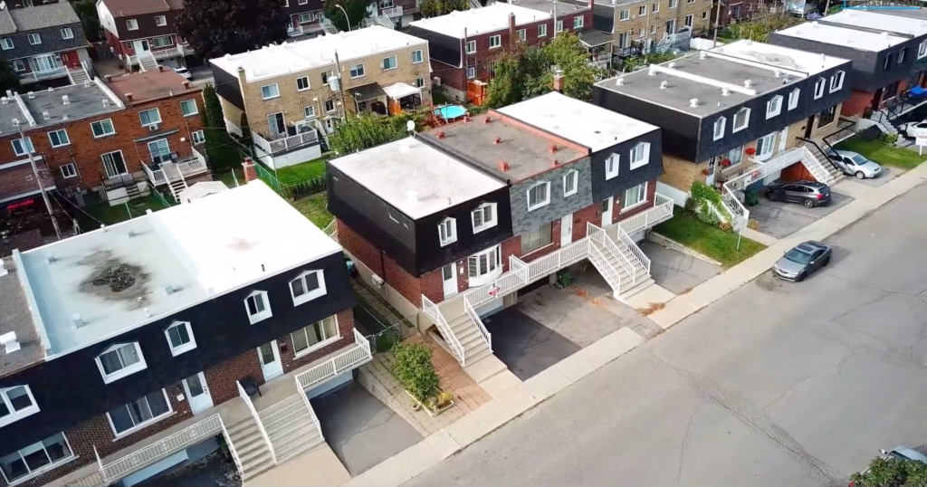 Semi-detached townhouse in LaSalle, Montreal, Quebec.