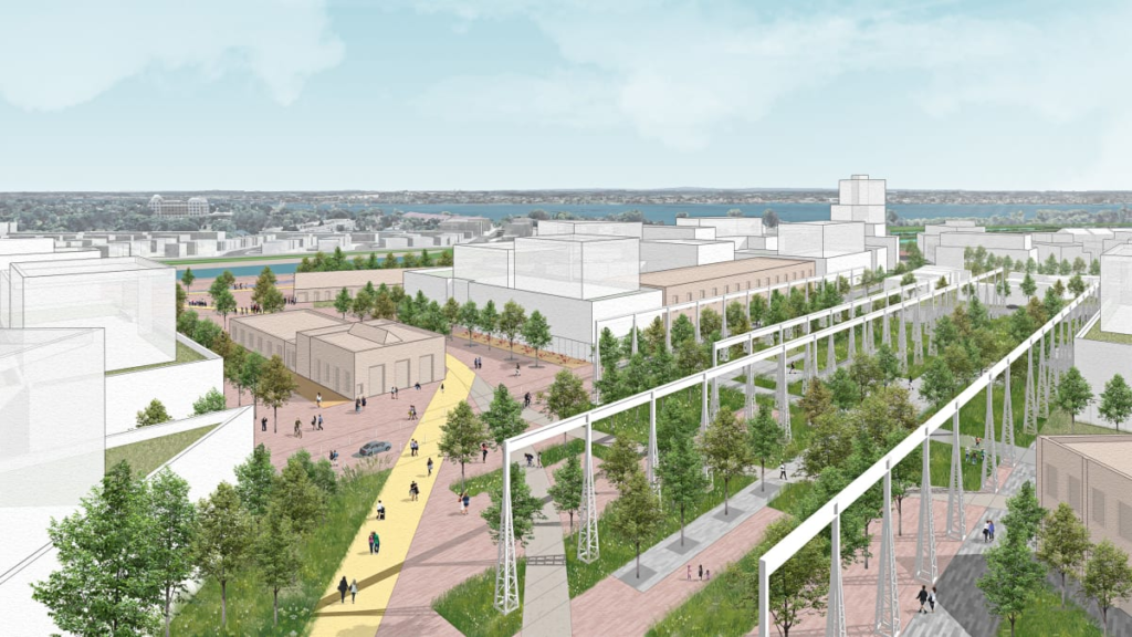 The plan for Lachine-East, photograph from Montreal.ca.