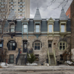 Traditional Montreal townhouses.