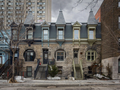 Traditional Montreal townhouses.