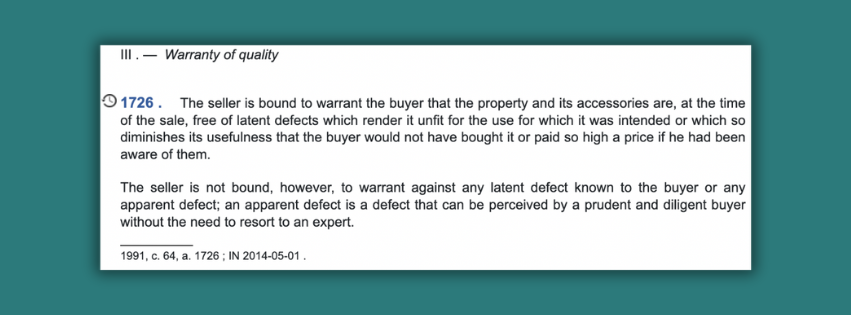 Article 1726 of the Civil Code of Quebec