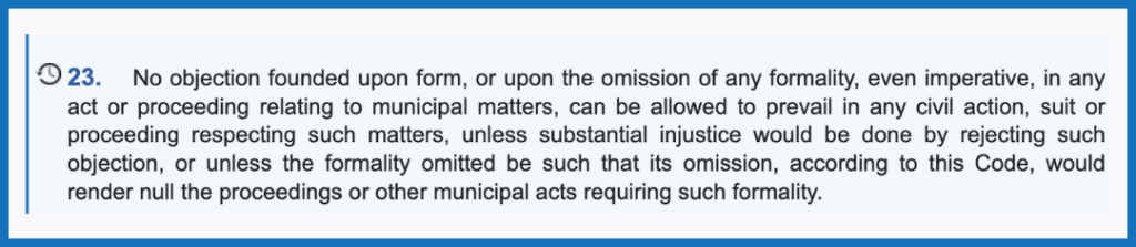 Screenshot of Article 23 of the Civil Code of Quebec.