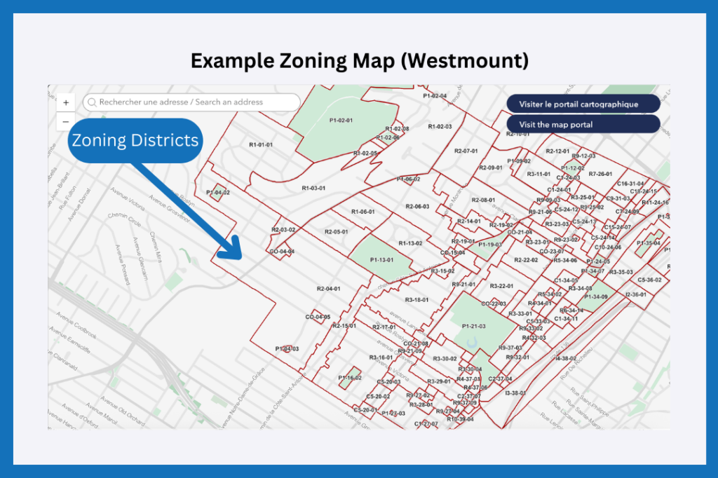 Example Zoning Map (Westmount)