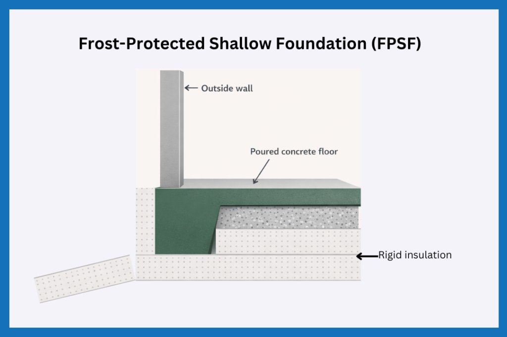 Frost-Protected Shallow Foundation Diagram