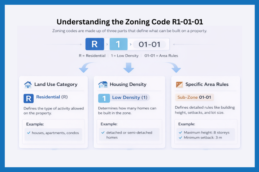 Screenshot that details how to read zoning codes.