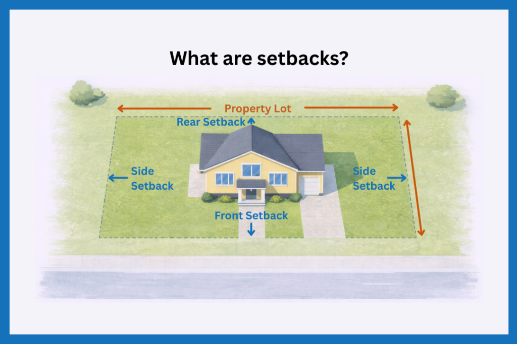 Image demonstrating what are setbacks in zoning laws.