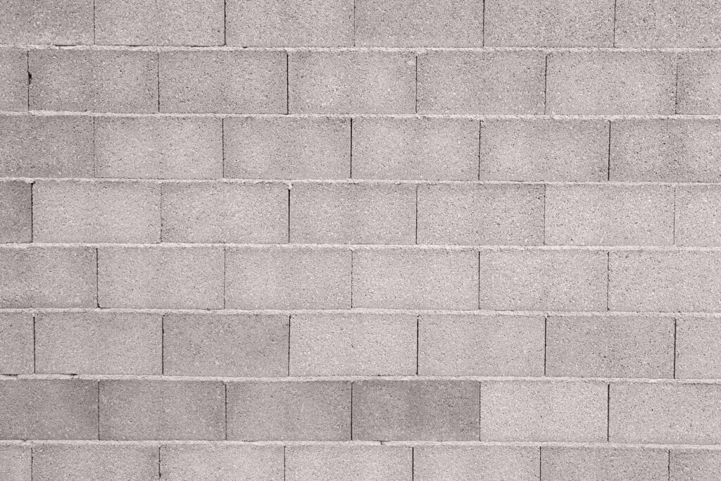 Image of a concrete block foundation