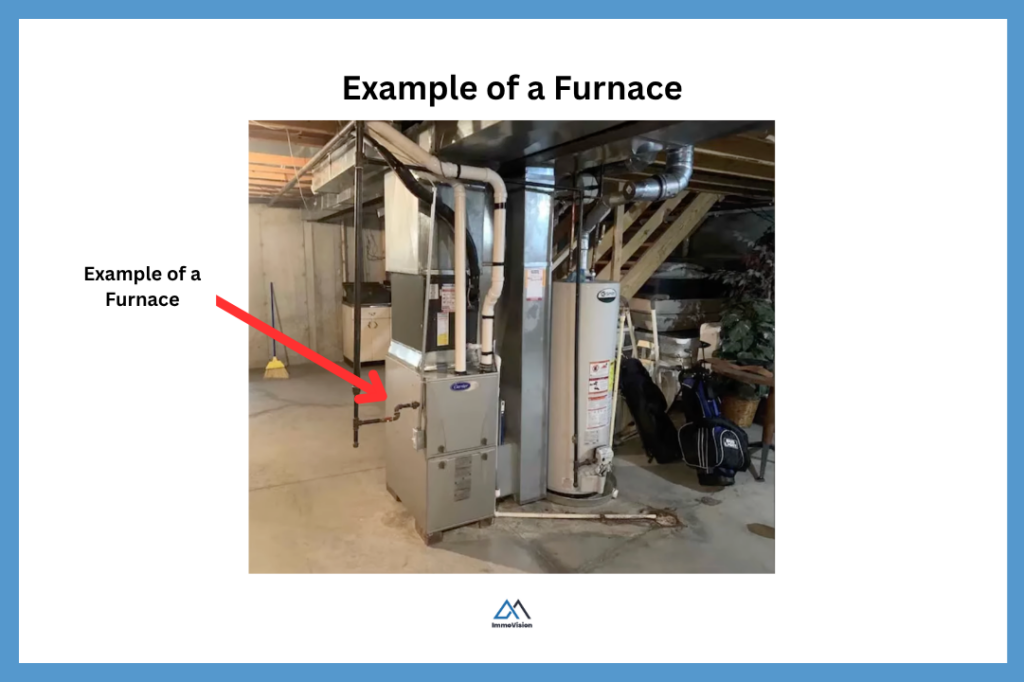 Image of a furnace that forms part of an HVAC system.